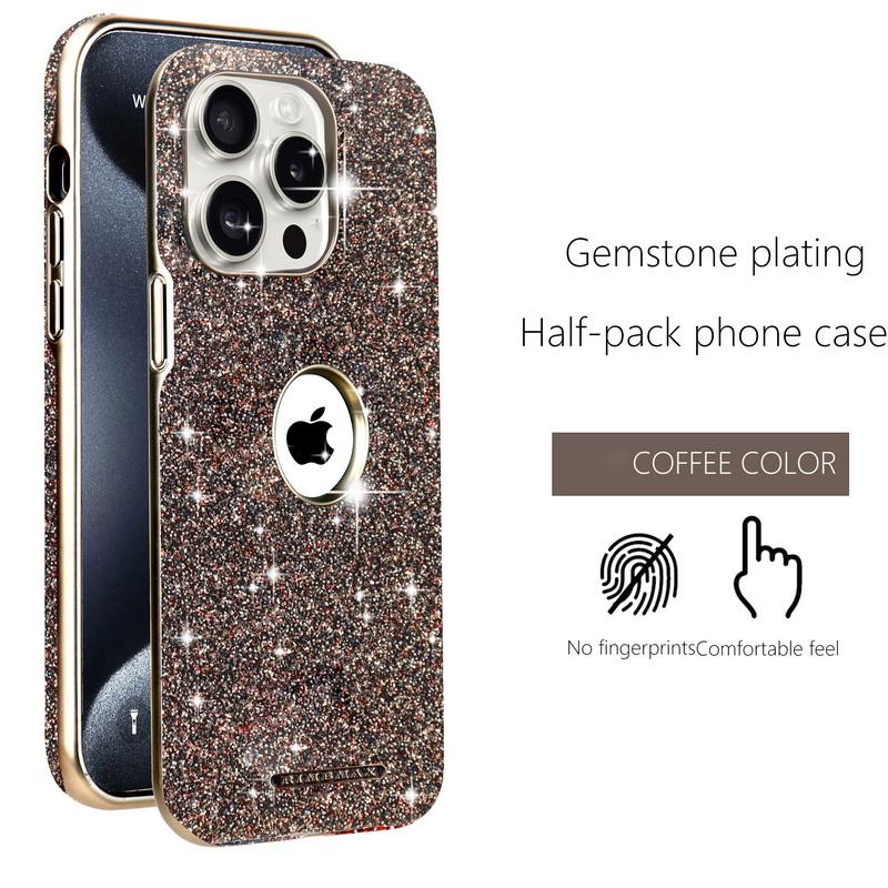 

Роскошный блестящий глянцевый чехол для телефона MagSafe для iPhone 16 Pro Max 15 14 Plus 13 12 Покрытие противоударный магнитный жесткий чехол-бампер из ПК iPhone 15 Pro Max кофейный