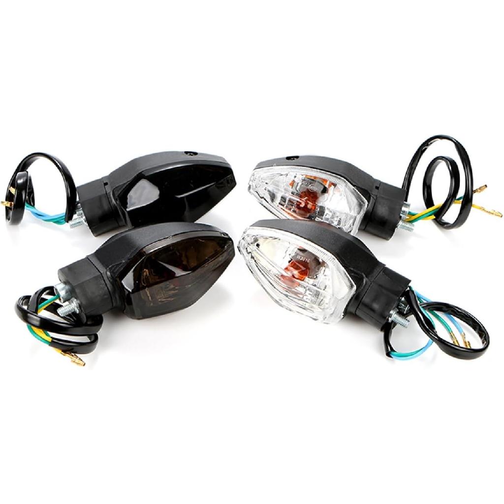 Turn Indicator 1 Pair for Ho&nda Grom MSX 125 2017-2020 Motorcycle Amber Light Clear Lens Turn Signals Indicators 12V Bulb Lights