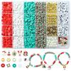 Christmas Diy Soft Pottery Bead Set, Accessory Material, Letter Bead Diy Bracelet Set.