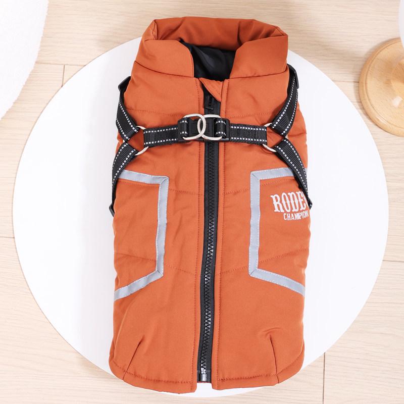 

Shiba Inu Winter Dog Vest: Warm, Windproof Cotton Jacket with Leash Hole for Medium & Small Dogs Caramel