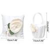 Ringe-Kissen Hochzeit Blumenmädchen Korb Perlen Kunstblumen Weiße Satin Kollektion Kleine Blumenkörbe mit Henkel