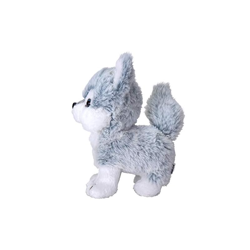 SunLemon Fluffy Wolf Blue Small 16x8x13cm Plush Animal P-6172