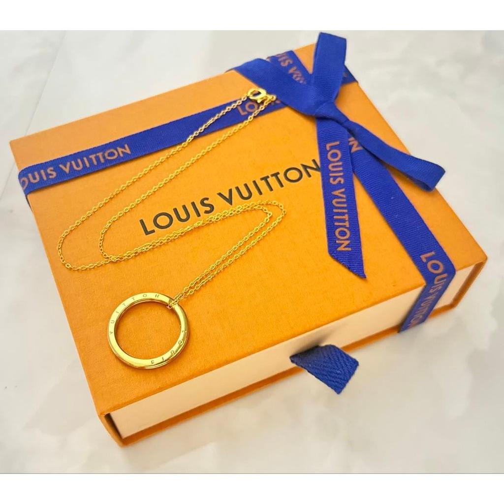 Used Extremely Beautiful LOUIS VUITTON Ring Charm Necklace