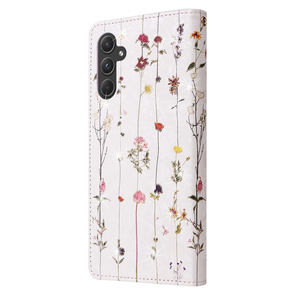 Pour Samsung Galaxy A55 5G Étui en Cuir Coque de Téléphone Laquée avec Fentes pour Cartes Bloquant RFID