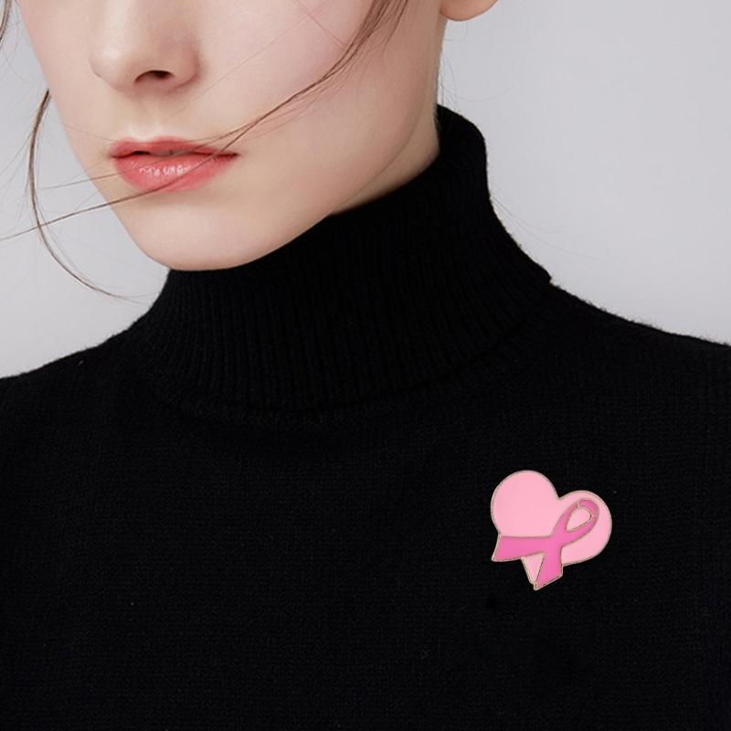10Pcs Cancer Awareness Ribbon Pin Awareness Brooch Decorative Metal Lapel Pins For Clothing Bag Hat Costume Decoration
