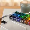 Transparent Portable Handheld 12/18-grid Paint Moisturizing Box Travel Pigment Sub-packaging Box Suitable for Acrylic Watercolor Oil Painting Paint