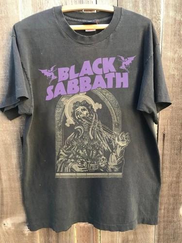 SABBATH Band Black Short Sleeve Black Men T Shirt   Men's and Women's Same Pure Cotton Four-season Bottoming Shirt