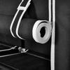 Fabric Shoe Cabinet with Cover 115 X 28 X 110 Cm Black