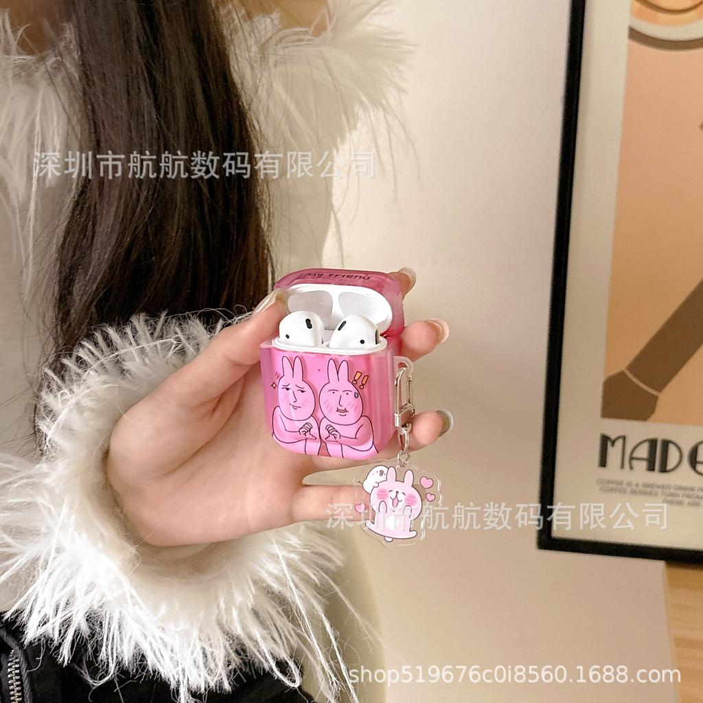Funny rabbit for apple AirPods 1 generation protective case apple 1/1/1 generation bluetooth airpodspro1 shell