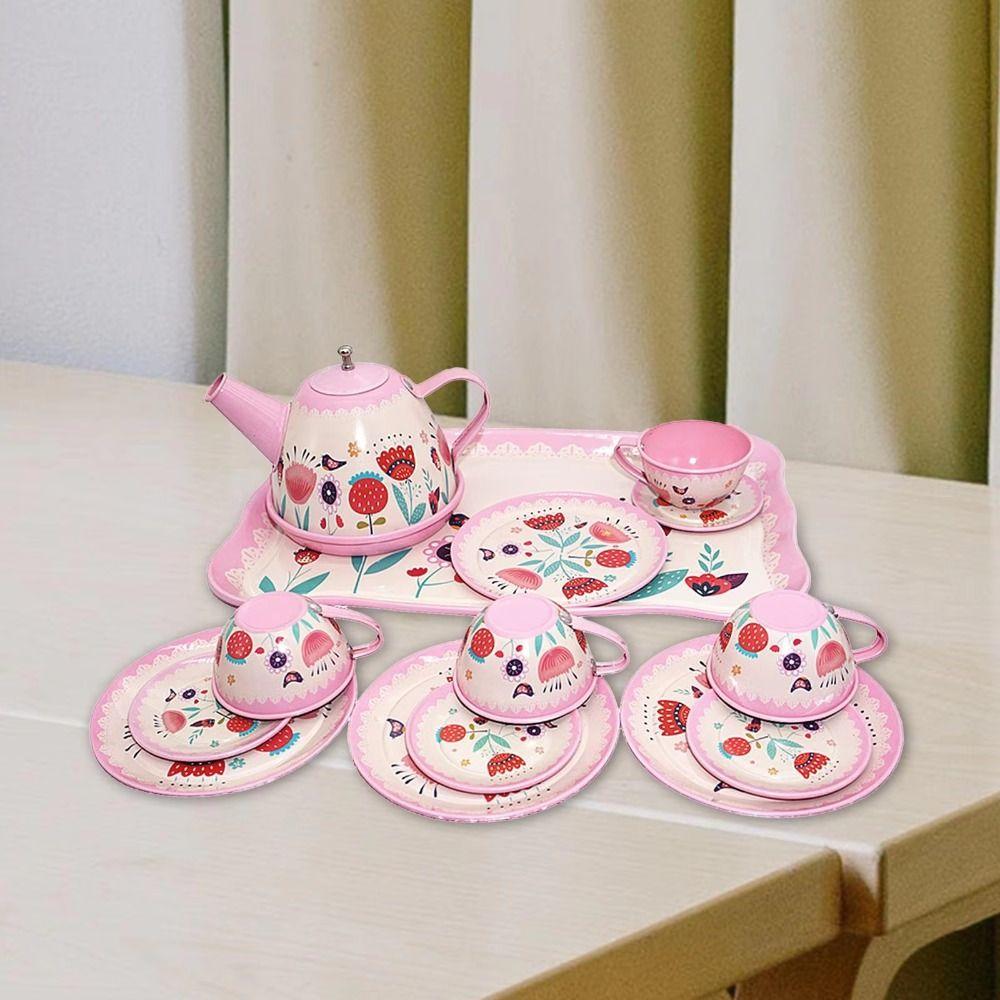 Metal Material Teapot Kitchen Toy Role Play Afternoon Tea Pretend Play  Boys Girls