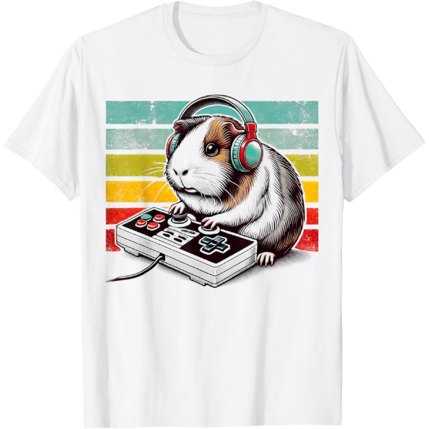 Морская свинка-геймер - Животное-грызун, любящее видеоигры, Футболка S