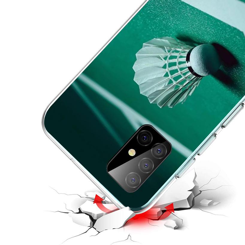 Badminton Sport Phone Case For Samsung Galaxy A52 A32 A22 A12 A51 A31 A50S A30S A20S A10S Note 20 Ultra 10 Plus S10 A72 A71 Gala