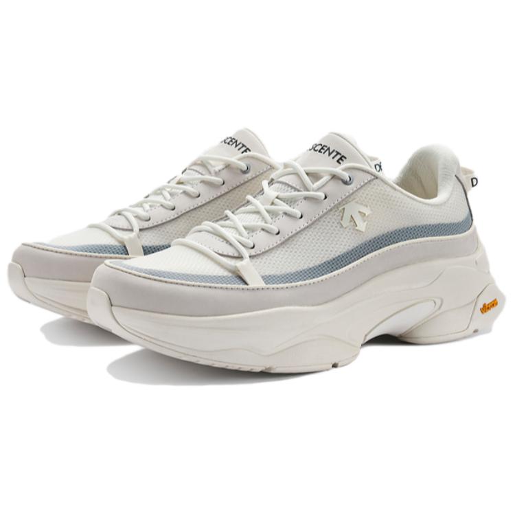 DESCENTE Dualis Comfortable Versatile Non-Slip Wear-Resistant Low-Top Casual Shoes Unisex Sneakers White D4431LSN29-WT