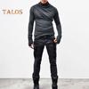 Frühlings- und Herbstoberteil für Herren mit Nackenschutz, hoher Kragen, schmale Passform, dehnbar, plissiert, lange Ärmel, Pullover-Sweatshirt für den Heimsport, Fitnessstudio, Straßenkleidung