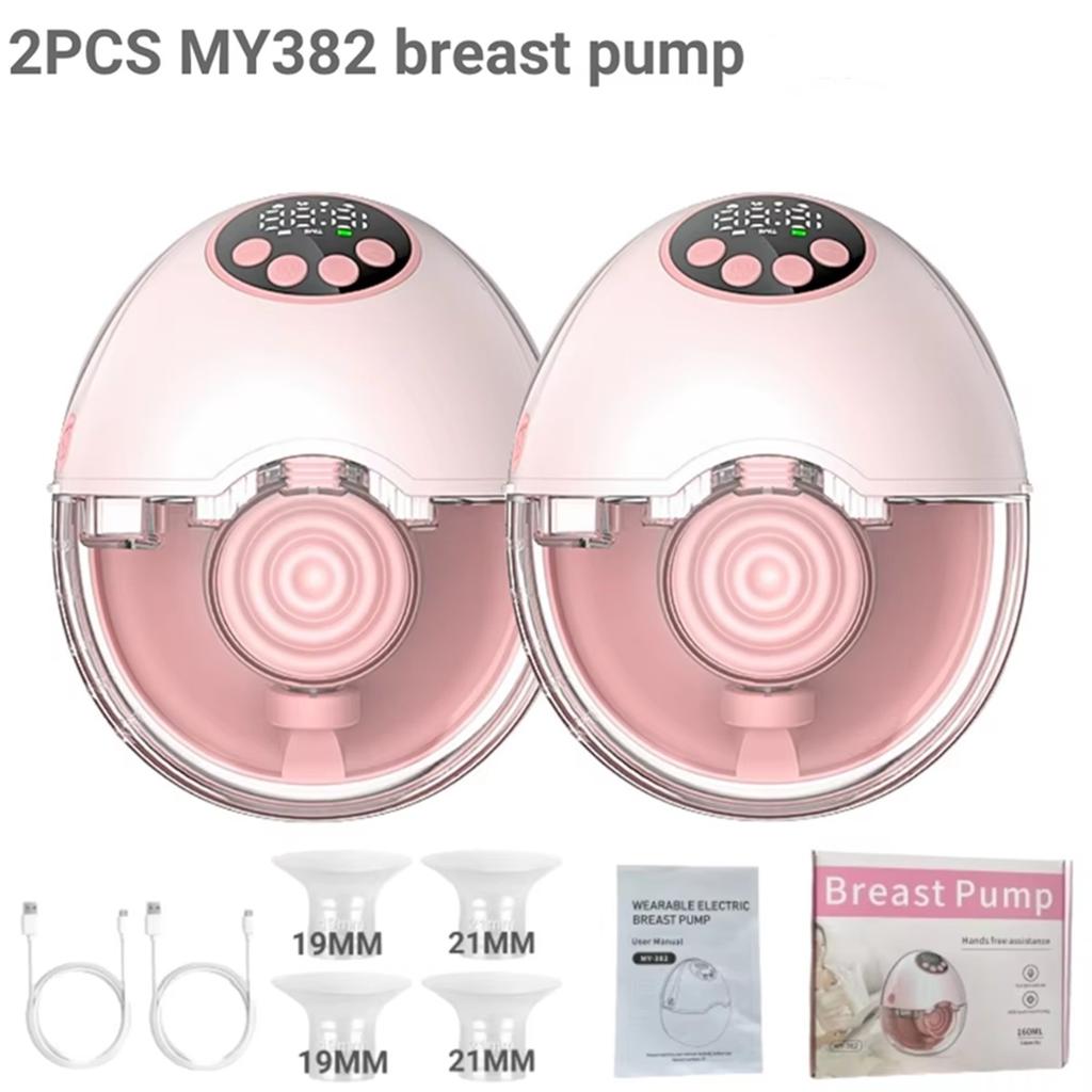 Electric Wearable Breast Pump with LED Display 4 Modes BPA Free Portable Breast Pumps Comfort Milk Collector HandsFree Low Niose