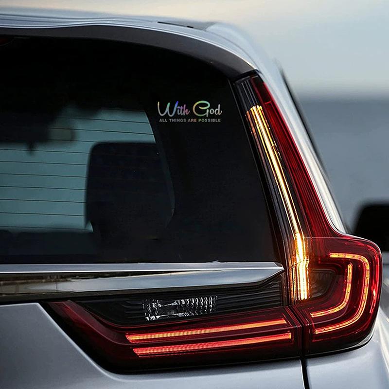 Mit Gott sind alle Dinge möglich Autoaufkleber Wasserdichter Vinylaufkleber Autozubehör Dekoration