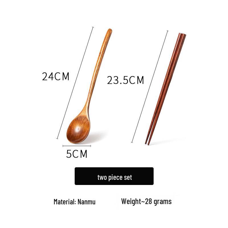 Solid Wood Spoon and Chopstick Set