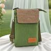 2023 New Solid Color Multi-Layer Canvas Crossbody Phone Bag - Simple, Small Crossbody Women's Bag