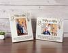 Darling Souvenir MADE WITH LOVE Personalized Wood Engraved Wedding Couple Picture Frame, Tabletop White Photo Frame (Wifey For Lifey)