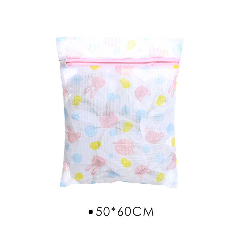 

Сумка для сортировки и ухода за мультяшным принтом, сумка для стирки для стиральной машины, толстая сетка, мелкая сетка, толстая сумка для стирки нижнего белья, бюстгальтера large 50*60cm