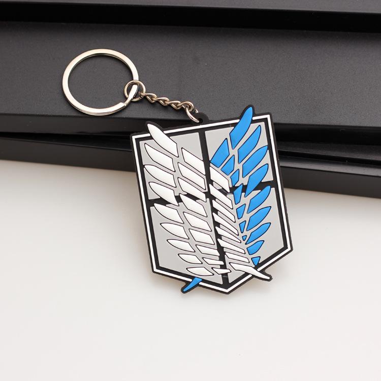 Attack on Titan Flügel der Freiheit Schlüsselanhänger, Levi Mikasa Eren Schultasche Kleiner Anhänger