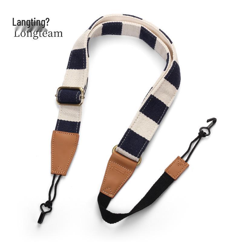 Langting Creative Plaid Cotton Ukulele Strap - Thickened Shoulder Accessory Ukulele Strap