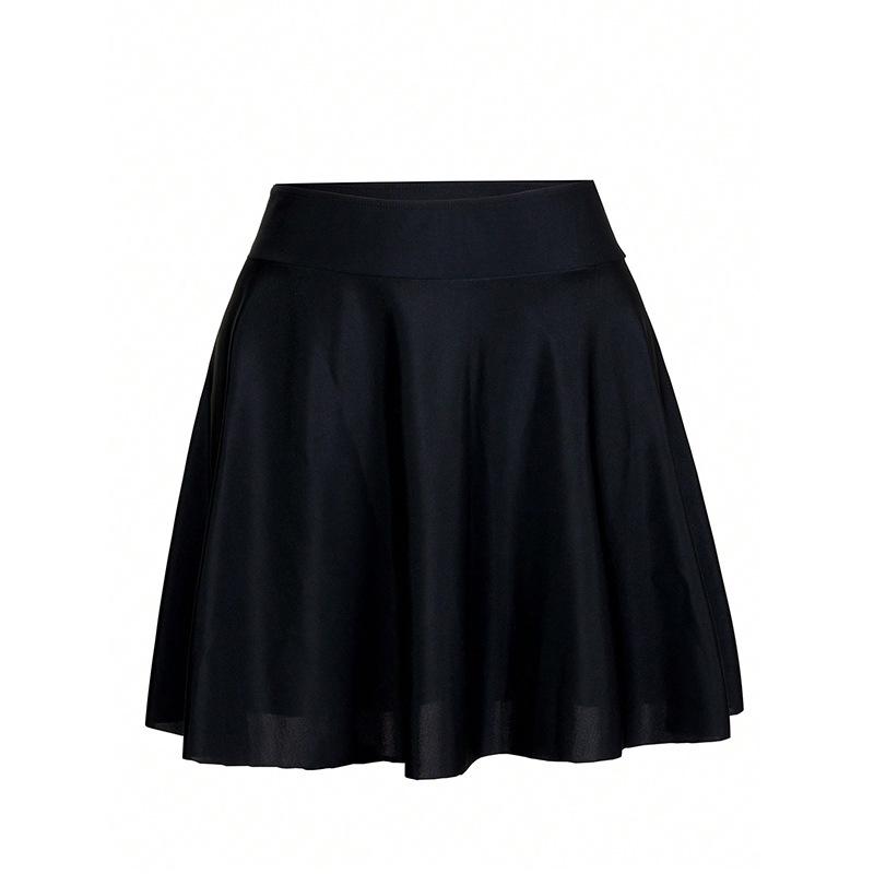 

2024 Женское Модное Пляжное Платье Большого Размера Однотонное и Плавки-Бикини 4XL чёрный