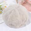 Fashion Plush Pure Color Vintage Ladies Beret Classic Female Bonnet