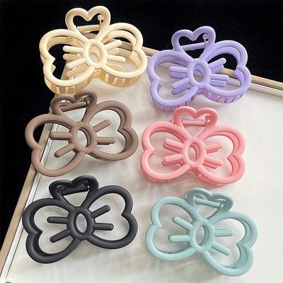 Candy Color Cat Bow Hair Clip Women Plastic Claw Clip Fashion Crab Hair Clip For Girls Sweet Hair Claw Hair Accessories