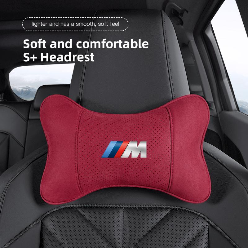 1pcs Car Headrest with Soft Suede Upholstery Valve Cap For BMW X1 X2 X3 X5 X4 X6 X7 iX3 F20 F10 F07 E70 E46 E90 E92 E60 E39