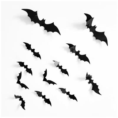 Balenie 36 Halloweenskych nástenných nálepiek PVC Trojrozmerné ozdoby Scénické nálepky Odnímateľné dekoratívne plagáty Papiera Domáca dekorácia