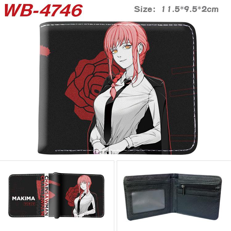 Chainsaw Man Anime Wallet Portable Large Capacity Full Color Folding Leather Purse Unisex Coin Bag