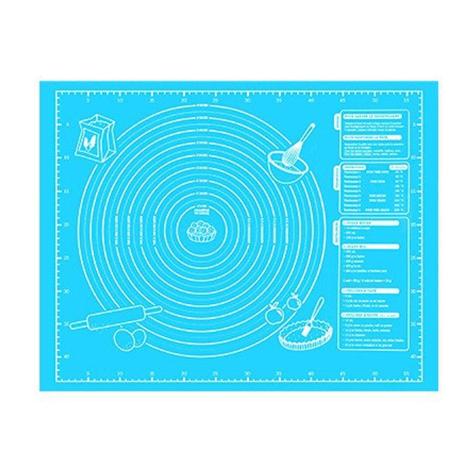 

Силиконовый коврик для выпечки Силиконовый коврик для теста Нескользящий термостойкий кухонный коврик Силиконовая текстура для готовки и выпечки L синий