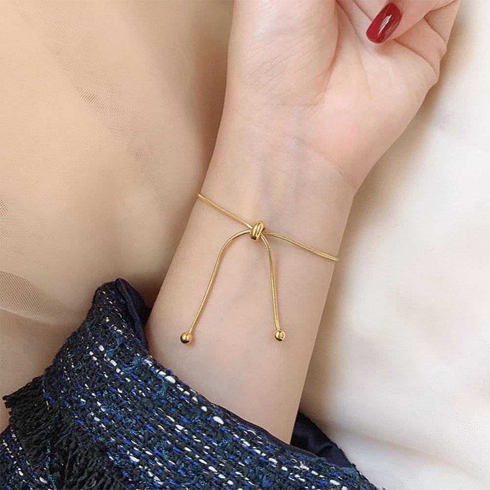 Pull-out Beads Girls Party Accessories For Women Gift Fashion Jewelry Adjustable Bracelet Anklet