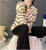 2023 Women's Summer Striped Short Sleeve Set with Chest Pad (Shorts and Long Pants)
