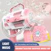 Electric Bubble Gun With Large Capacity Flashing Automatic Blower With Light Music Bubbles Maker For Kid Backpack Bubble Gun
