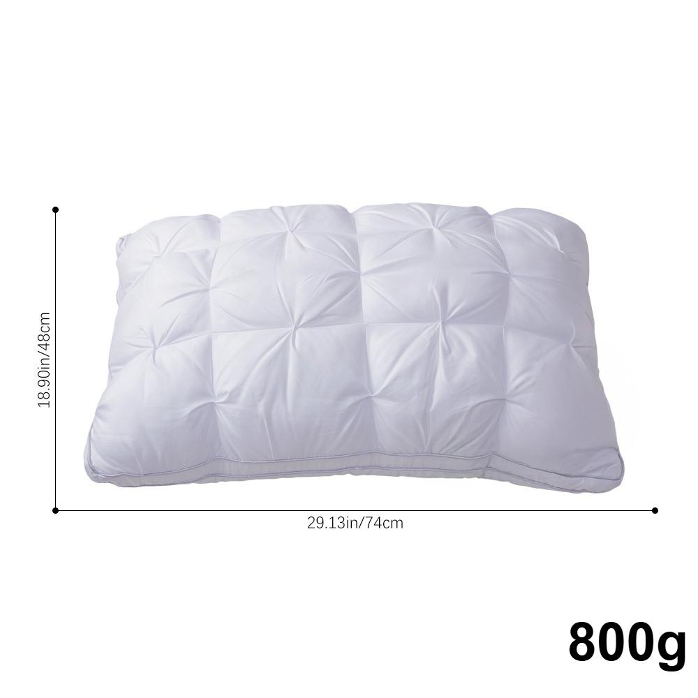 1/2-Pack 3D Bread-Shaped White Pleated Pillow – Ergonomic Neck & Spine Support, Moisture-Wicking, Ideal for Relaxing Sleep, Bedroom, 74×48cm
