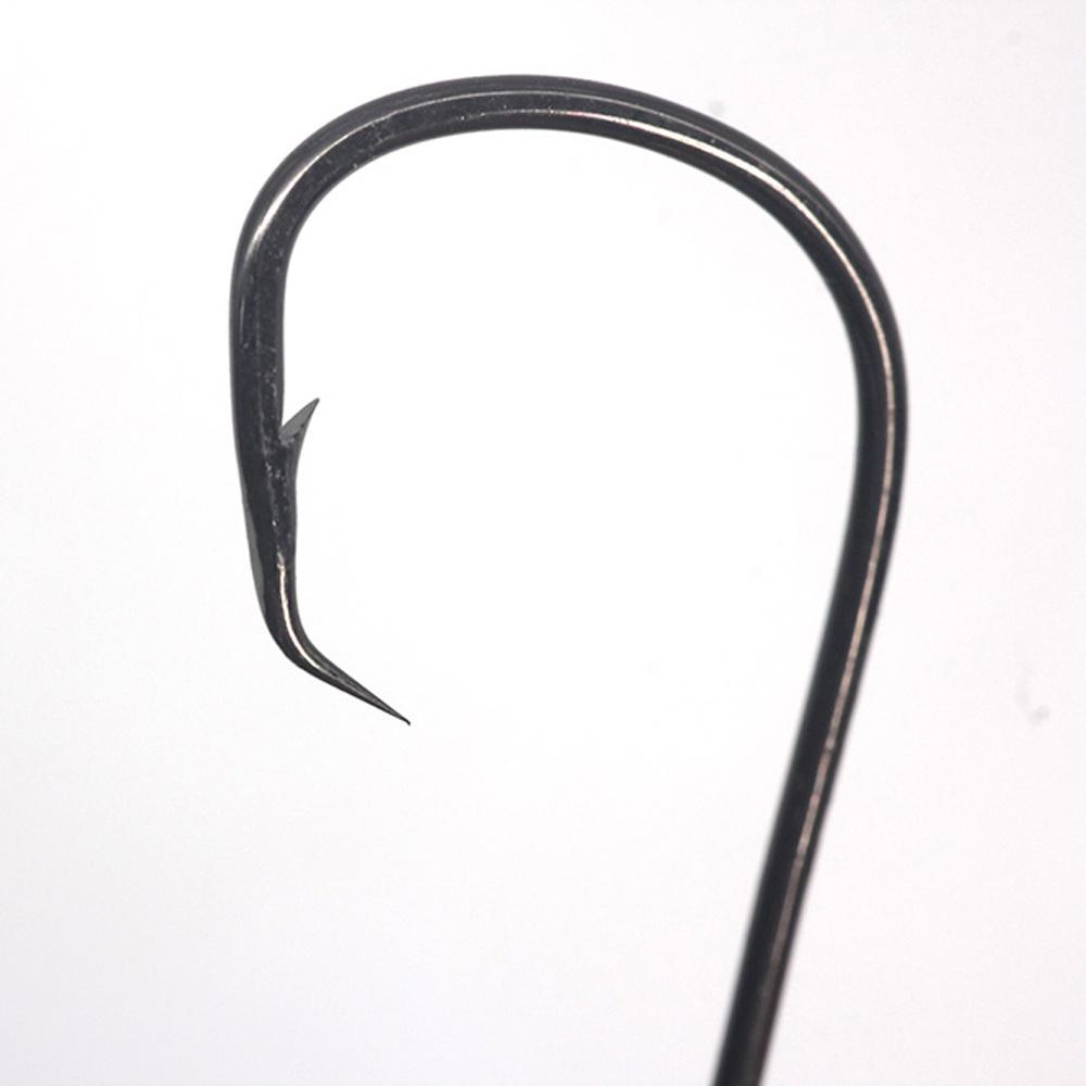 50pcs Octopus Fishing Hook High-carbon Steel Fishhooks Saltwater Bass Black Offset Octopus Sea Fishing Beak Bait Tackle Circle Hooks - Sharp Barbed