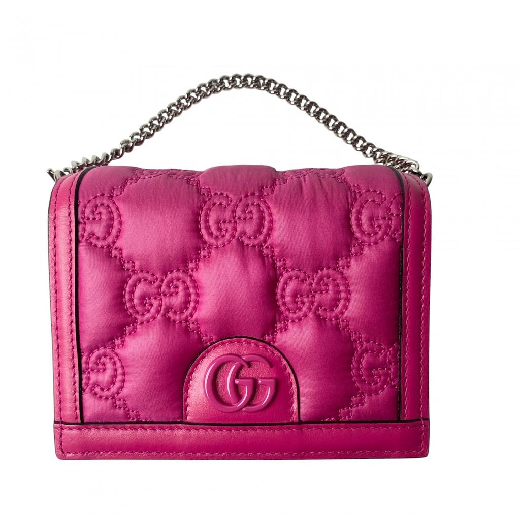 Used GUCCIShoulder Bag pink Nylon/leather Women