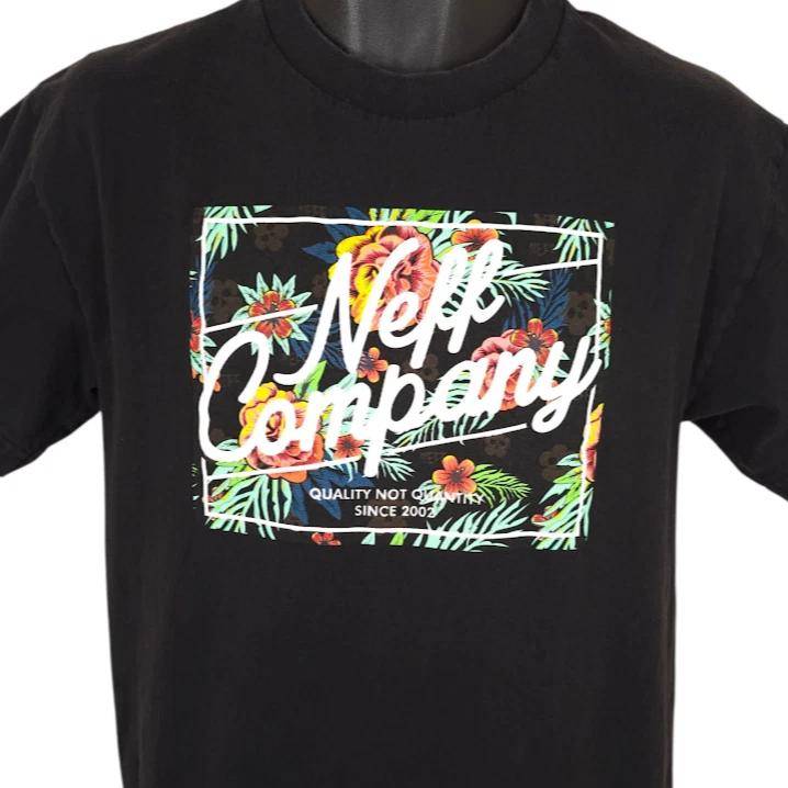 

Neff 100% Cotton T-shirt Mens Tees Top Mens Size Medium Black Skater Skateboarding Surfer Floral S