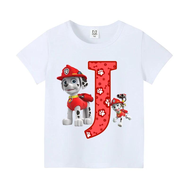 PAW Patrols Children Short Sleeve T-shirt Summer Kids Cartoon Printed Clothing Boy Casual Cotton Tee Girl Anime Cute Tops Gifts