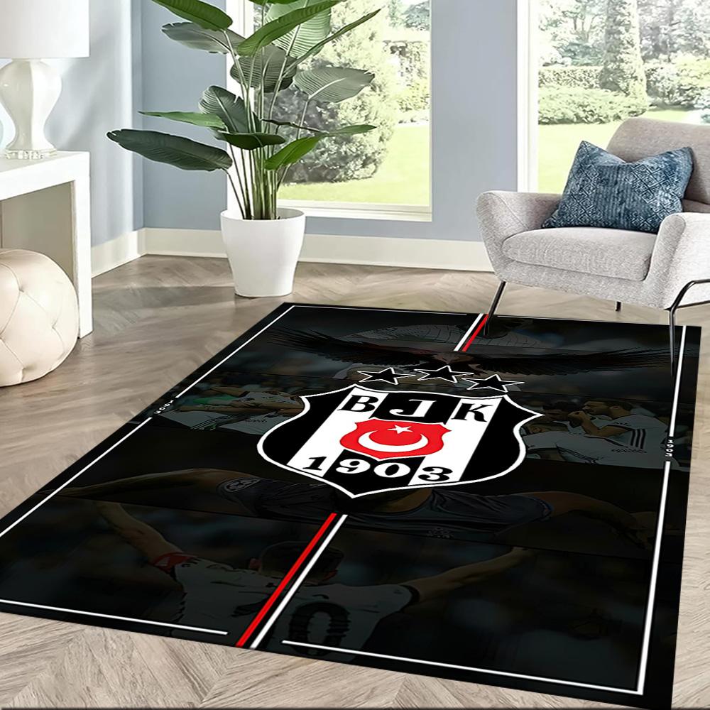 Be?ikta? Football Crest Square Rugs Are a Great Choice for Living Rooms, Bedrooms, Home Décor, and As Gifts.