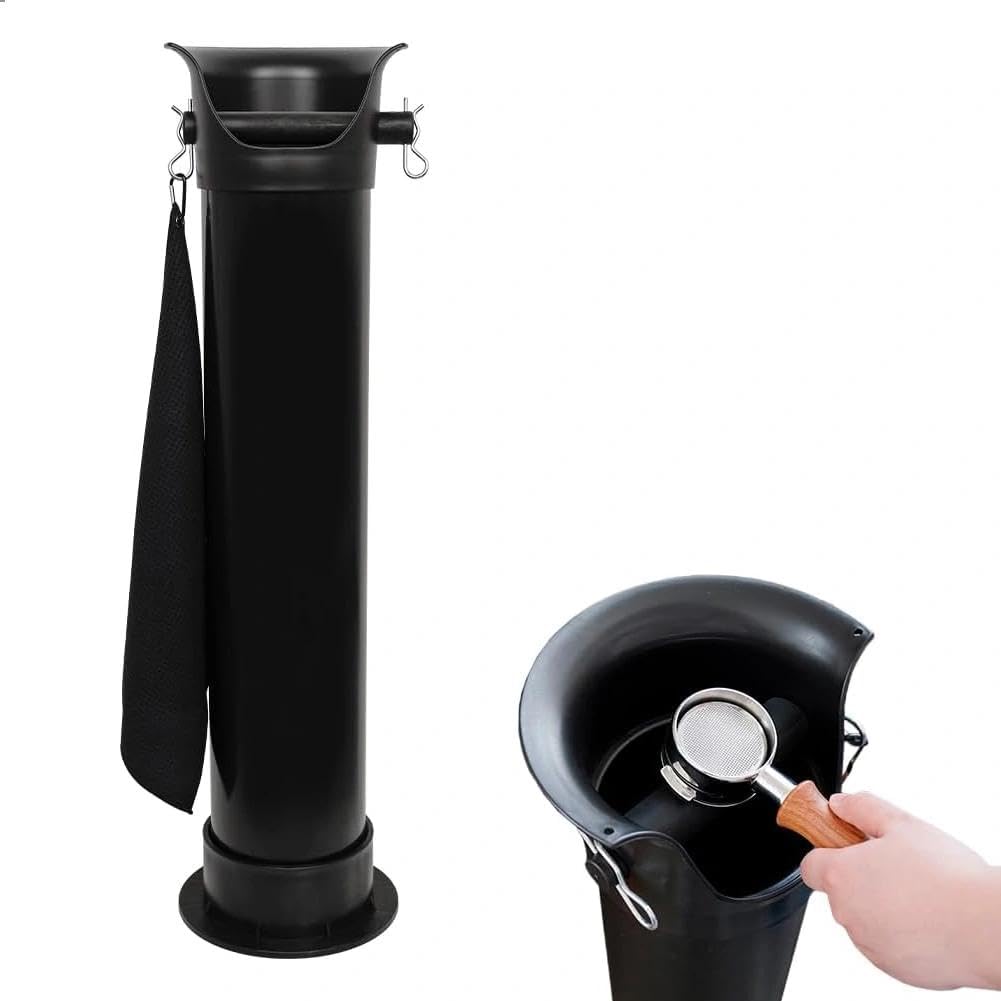 

watchget Espresso Ground Knock Box, Floor-Standing Collection, Shock Absorbent, Commercial Coffee Accessories with Removable Dump Bin, Ideal for