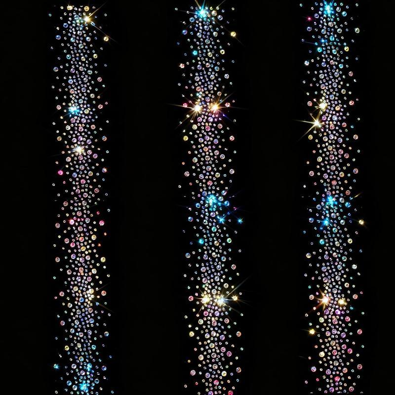 Iron-On Rhinestone Patch Shiny DIY Fabric Decal Waterproof Clothing Decor Sticker for Jeans Backpack Handmade Gift Making