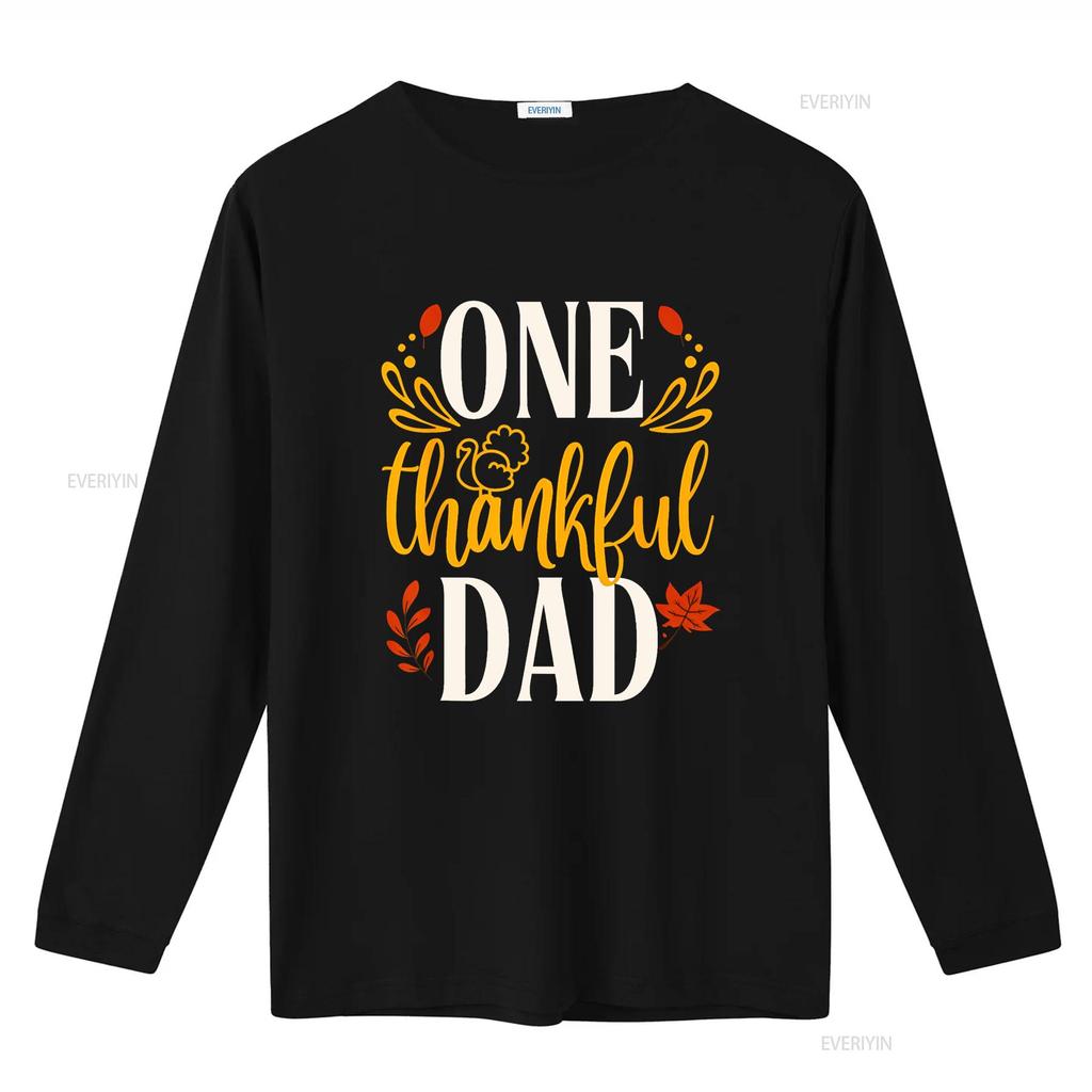 One Thankful Dad Thanksgiving Day Family Matching T Shirt vintage Washed homme streetwear Stylish designer clothes Slightly