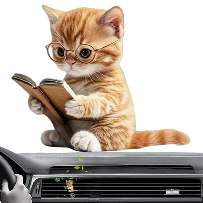 Car Vent Clip - Cat Car Air Vent Decoration - 3D Acrylic Lasting Accessories for Car Driver Men Women