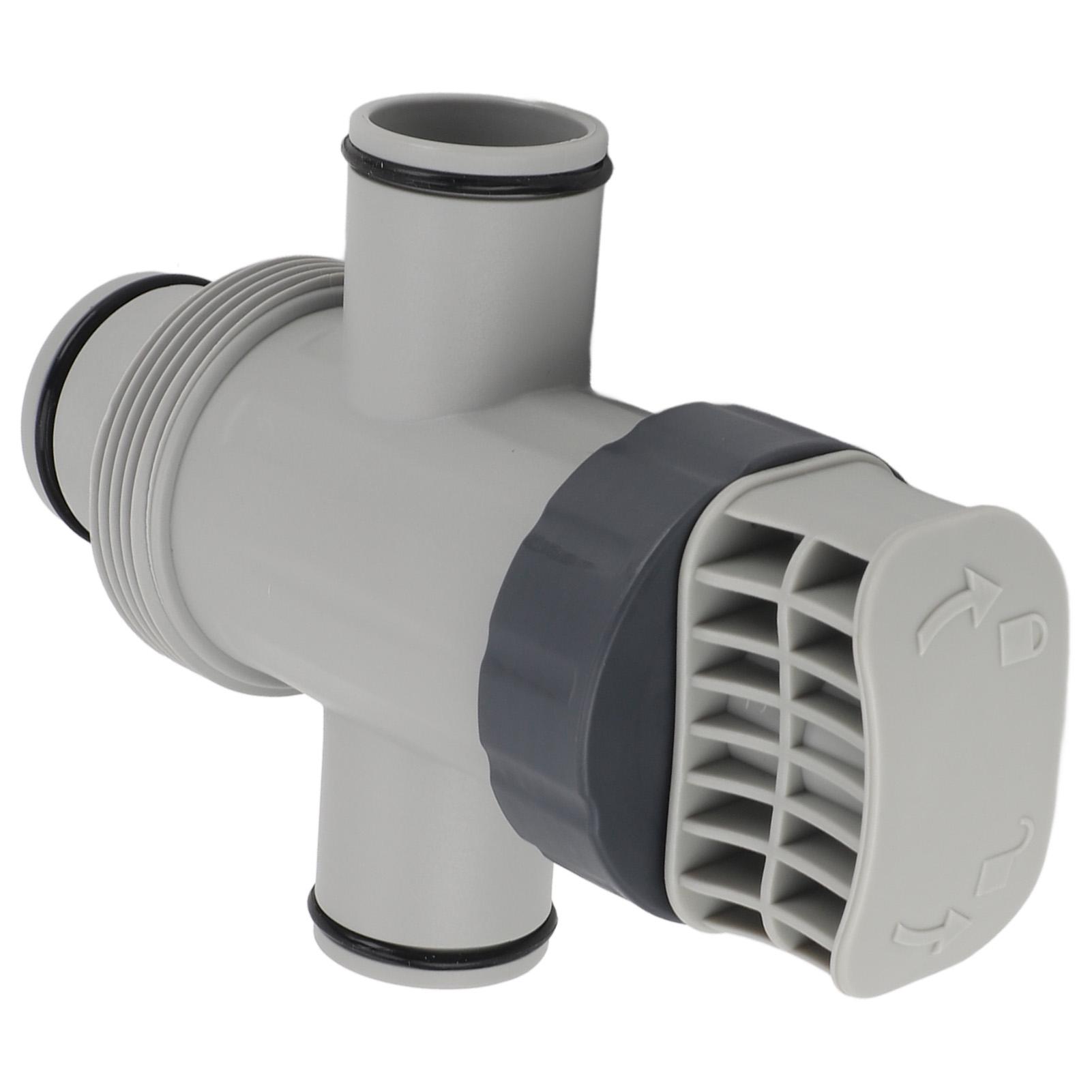 Replacement Dual Split Hose Plunger Valve Pool Part Accessory Attachment, Ground Plunger Valves with Gaskets Nuts Replacement Part for Grou