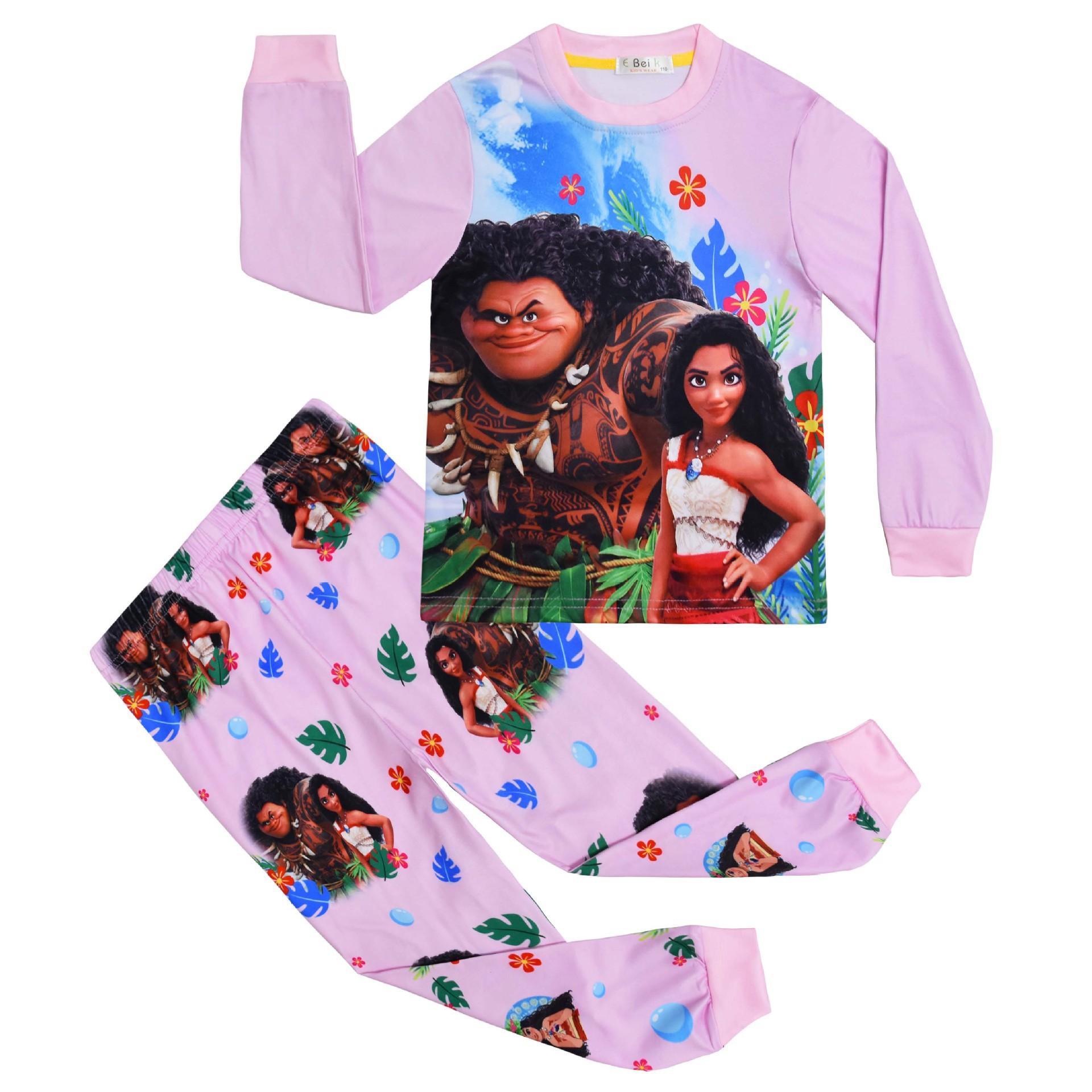 

Movie Cartoon Digital Printing, Middle-Aged And Older Children S Loungewear Set, Long Sleeves + Pants Two-Piece Set 8073 110