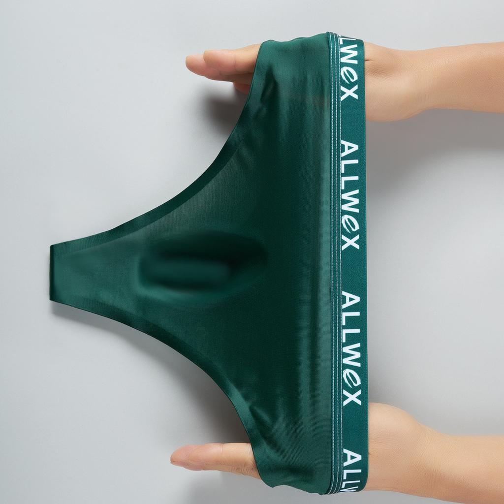 Smooth T-Back Thongs Men Sexy Underwear Ultra Thin Ice Silk Underpants Soft Bulge Pouch Knickers Male Cooling Seamless Panties