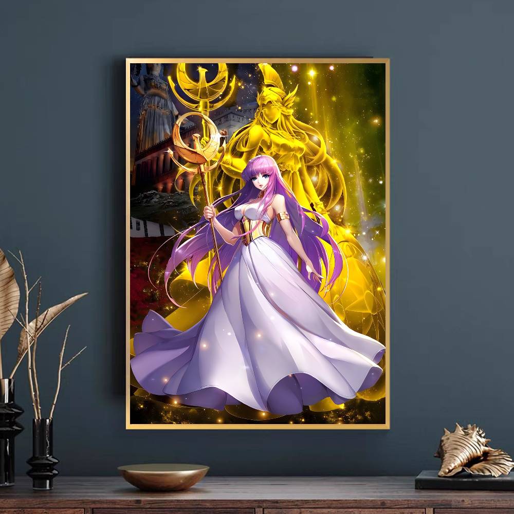 Plakat Saint Seiya Samoprzylepna Sztuka Wodoodporny Papierowy Naklejka Kawiarnia Bar Pokój w Domu Studenckim Dekoracja Ściany